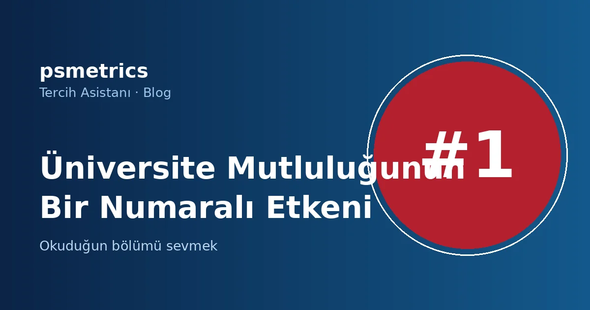 Üniversite Mutluluğunun Bir Numaralı Etkeni: Okuduğun Bölümü Sevmek